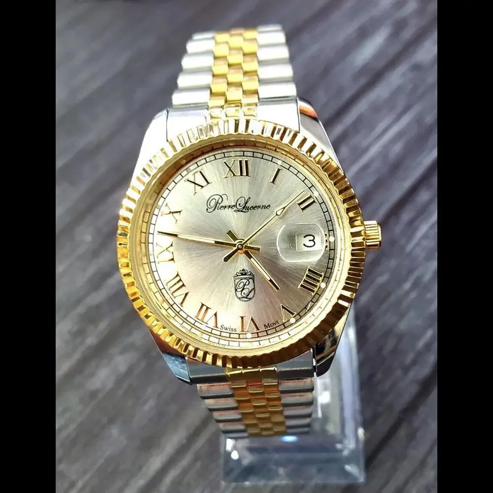 Pierre Lucerne Swiss President Date Just Men Executive Watch‎